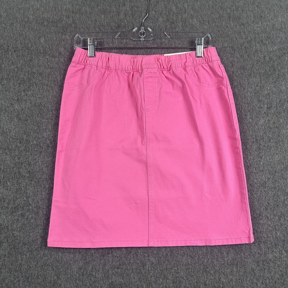 Style & Co. Dresses & Skirts - Style & Co Denim Skirt Womens Small Pink Pull On Stretch Pockets Short Casual
